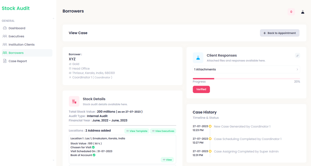 Validatelia - Stock Audit